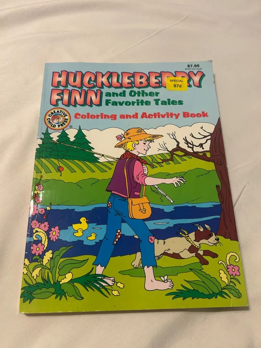🪁2/$7, 🎠4/$11+$4.99📦💘 Huckleberry Finn coloring book 1994
